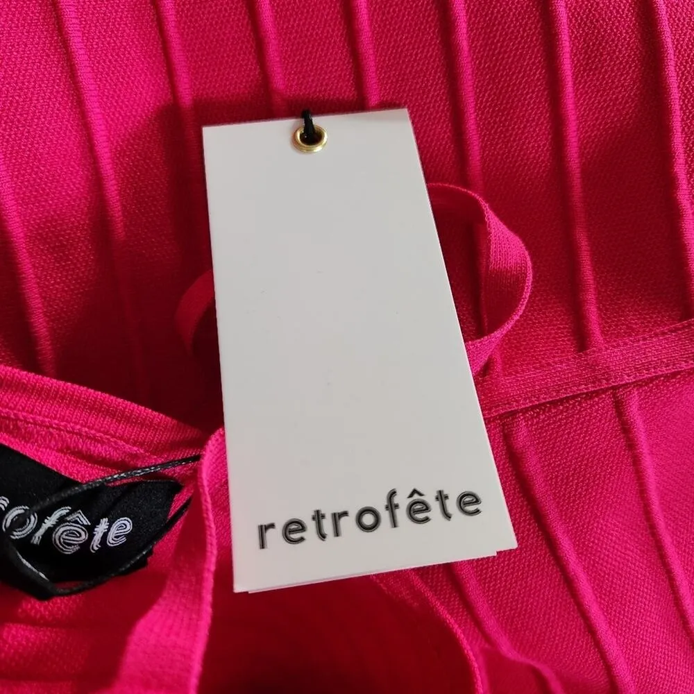 Retrofete Kylie Bandage Knit Dress in Dragon Fruit Pink Size XXS NWT Maxi - Image 13