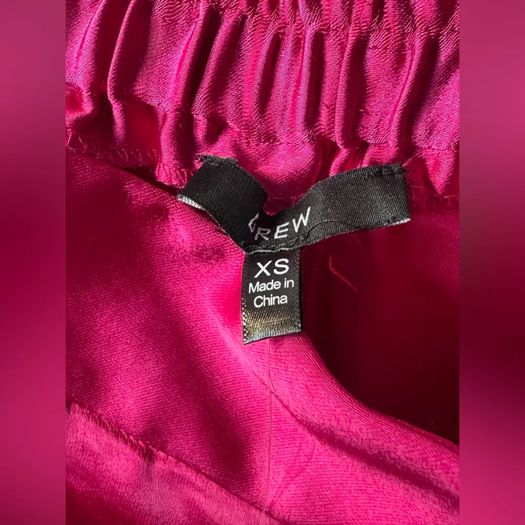 Anthropologie Drew Eva Fuchsia Hot Pink Purple Satin Wide Leg Pants Size XS NWT - Image 11