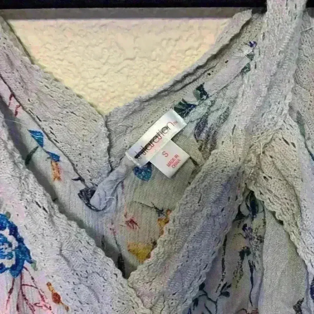 Xhilaration purple dress sz s tiered floral mini boho crochet festival summer - Image 2