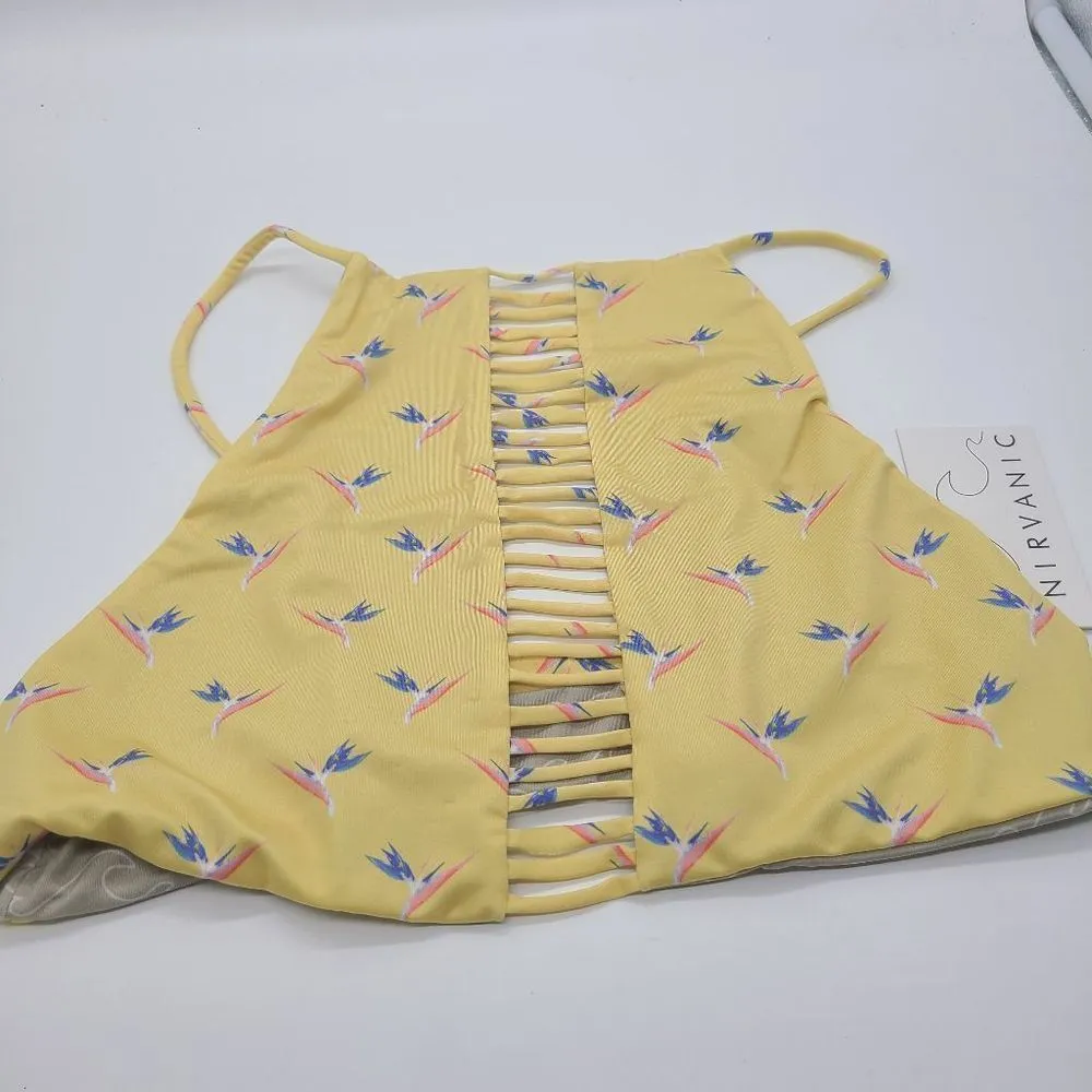 Nirvanic Swim Bikini Baris Top in Bird of Paradise (L) Size L - Image 3