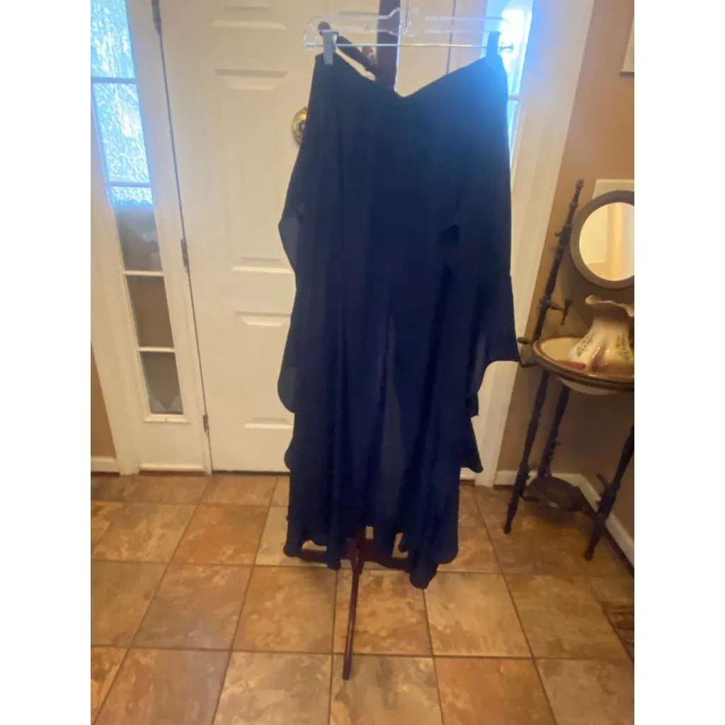 Women's REBORN navy Pants with overlay skirt 1X Blue - Image 7