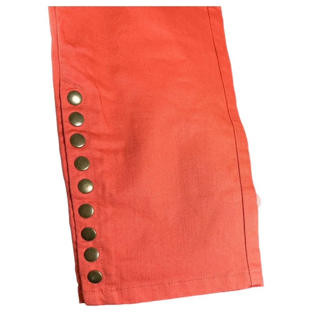 Soft Surroundings Colorful Metro Denim Salmon Pink Pants Large Tall NEW - Image 6