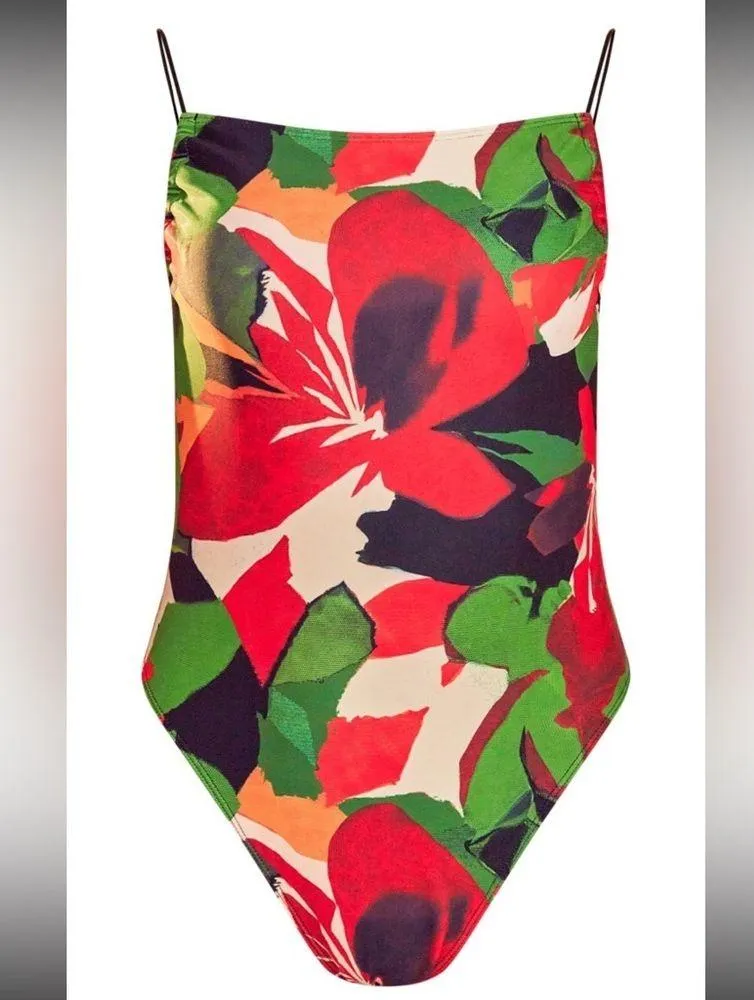 PrettyLittleThing Floral Print One Piece Swimsuit US 2 - Image 10