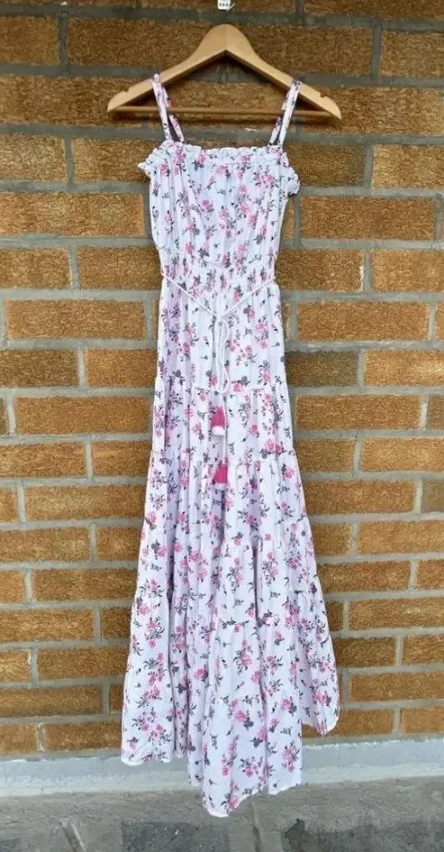 Playa Lucila Tiered Floral Maxi Dress size XS White - Image 4