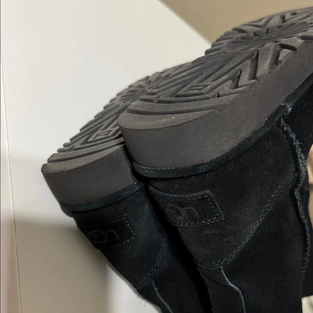 UGG Black Suede Ankle Boots Size 7 - Image 9
