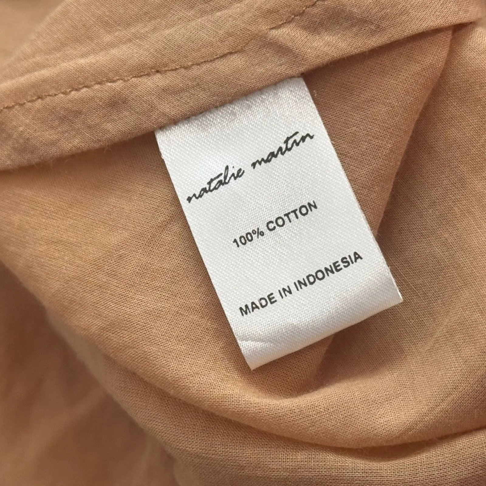 Natalie Martin Sheer Cotton Slip Mini‎ Dress Size M Clean Girl Minimalist Lounge - Image 7