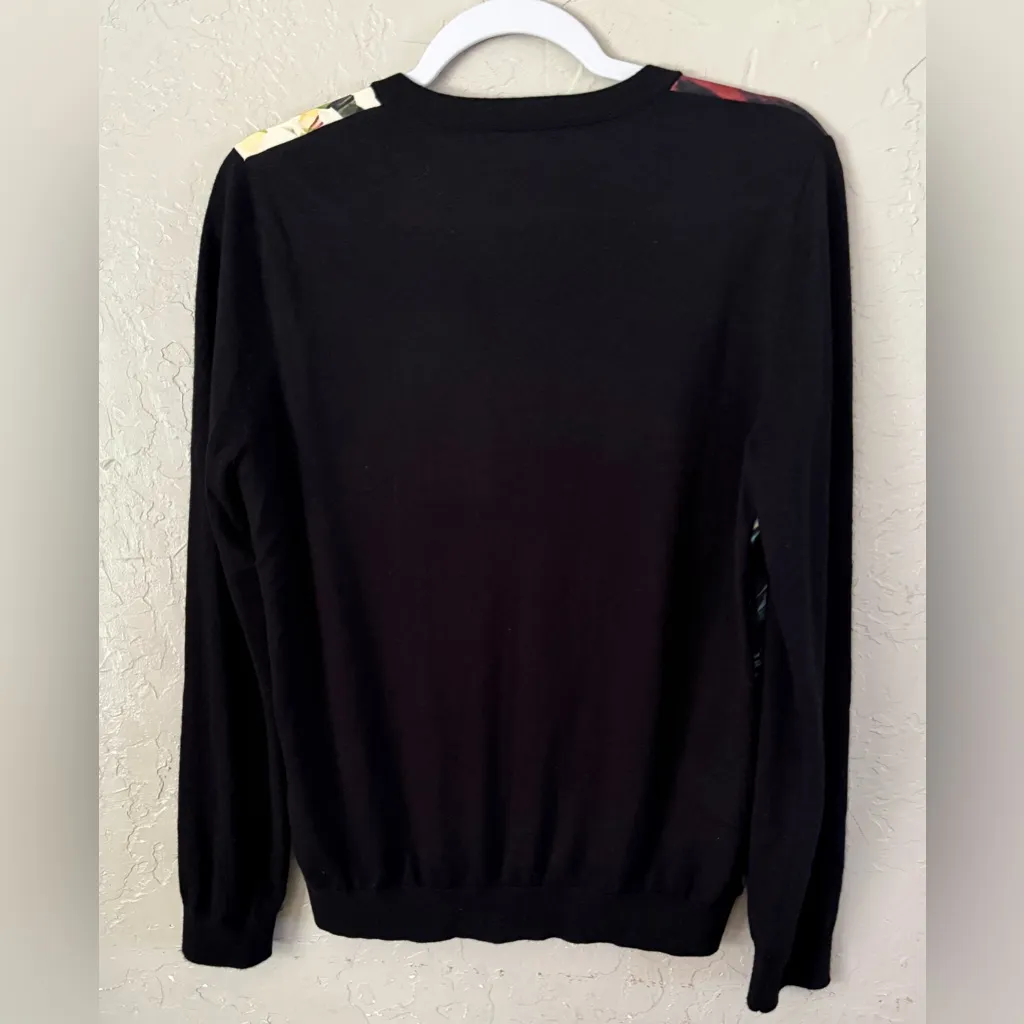 Neiman Marcus Women's Cashmere Silk Cardigan Lightweight Sweater Tropical M - Image 11