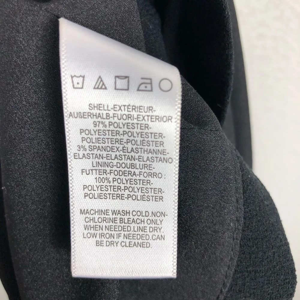 Dress The Population Iris Slit Crepe Black Gown Maxi Dress - Image 6