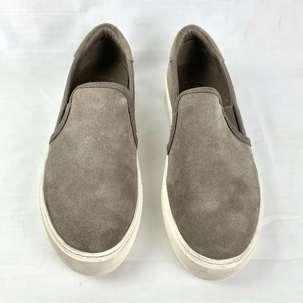 UGG Jass Gray Suede Platform Sneakers Sz 8.5 Slip On - Image 8