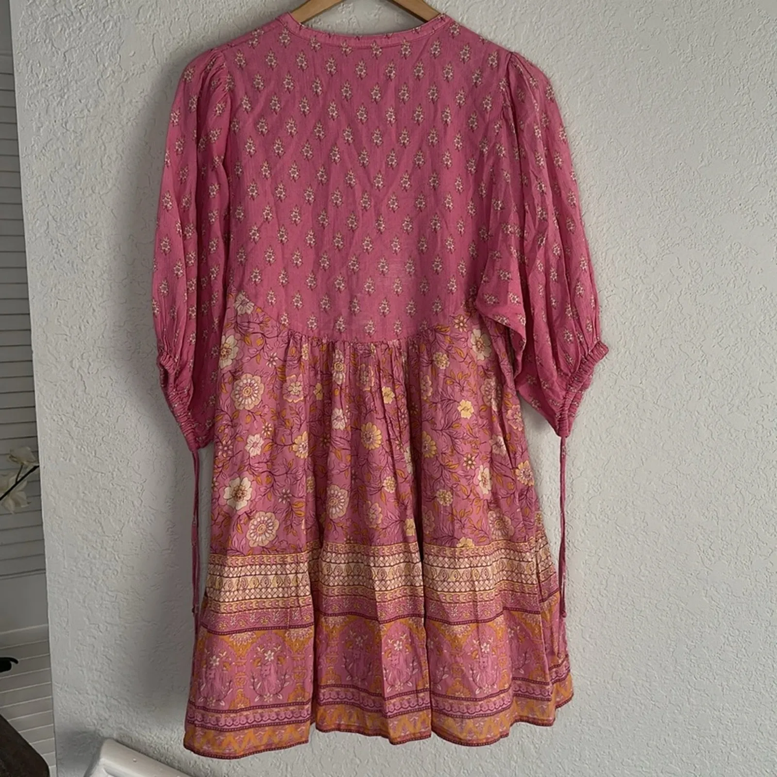 Spell & the Gypsy Dress Pink Mauve Boho Vacation Indie Peasant Bohemian Beachy Size M - Image 7