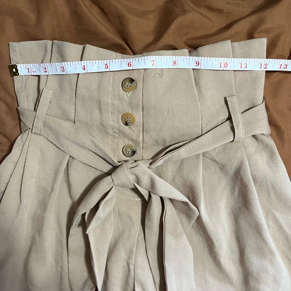 FOREVER 21 Suede Hi Waist Button Front Belted Shorts. Women’s Sz Small. GUC - Image 5