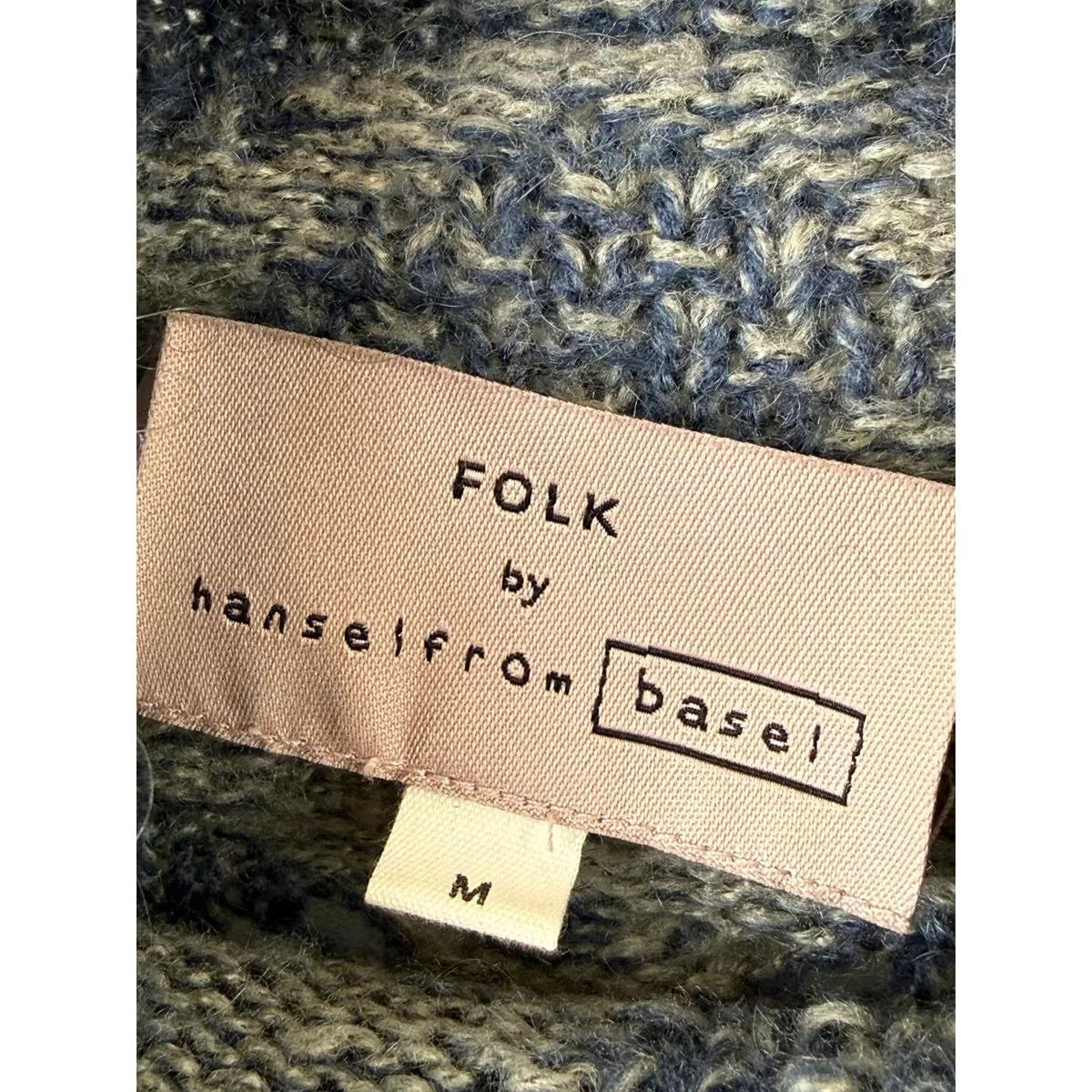 Folk by Hansel Stitched Blue Foliage Turtleneck Sweater - Image 7