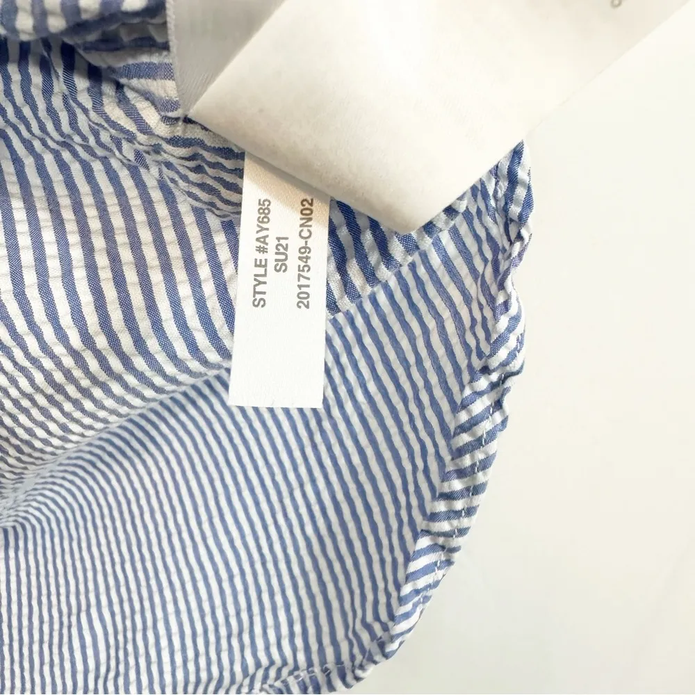 J.Crew  Classic Fit Seersucker Striped Button Down Collared Shirt - Image 12