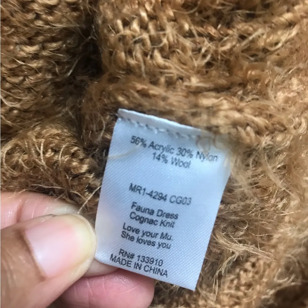 Show Me Your MUMU Fauna Cozy Tan Sleeveless Sweater Dress - Image 8