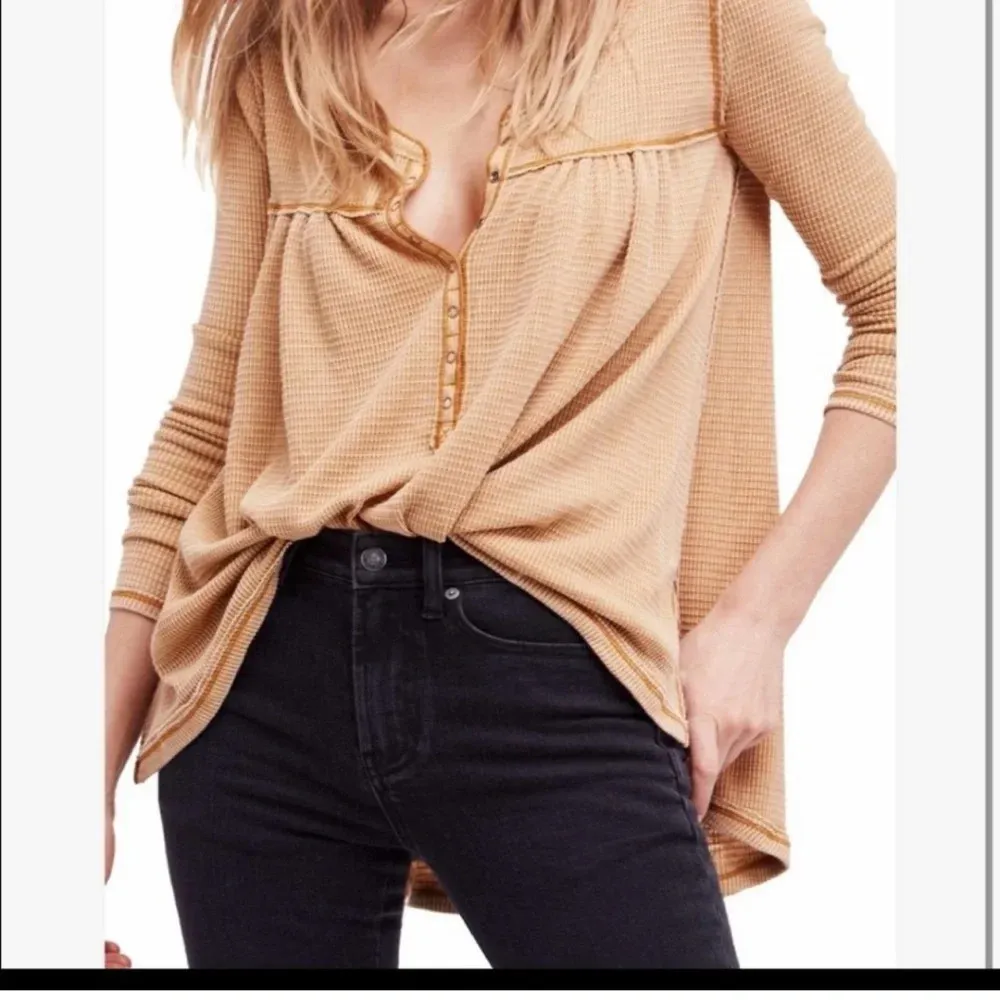 Free People We the Free Kai Henley babydoll thermal top size XS - Image 2