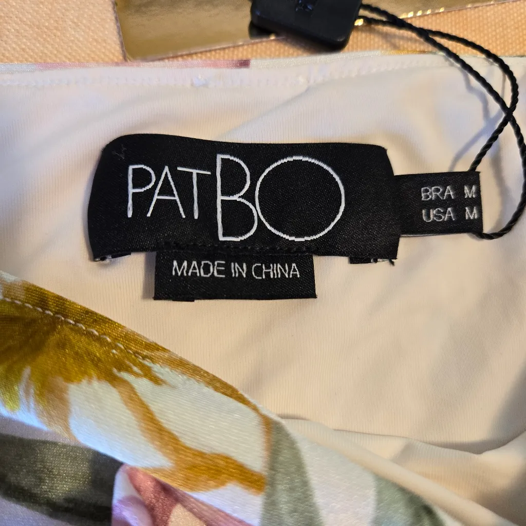 PatBO NWT Jasmine High Waisy Circle Sash bikini bottom M Pink Size M - Image 6