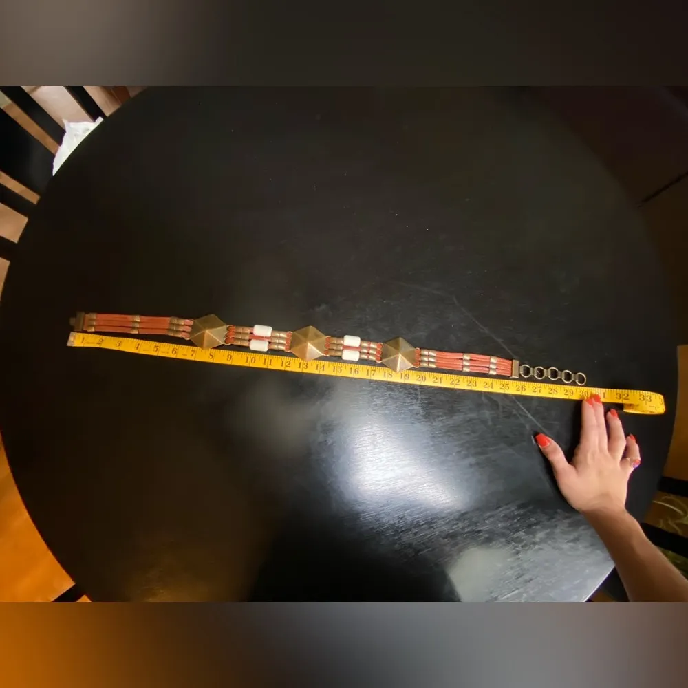 vintage western chunky belt Brown - Image 9