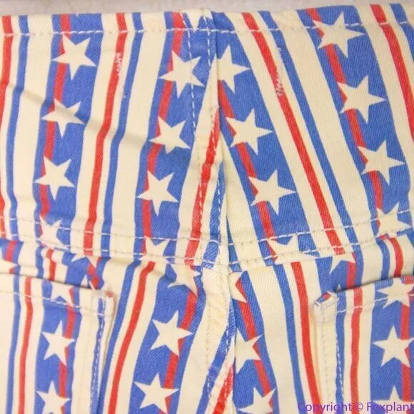 NEW Free People‎ Penny Pull On Flare Jeans Stars And Stripes Print , 32 - Image 15