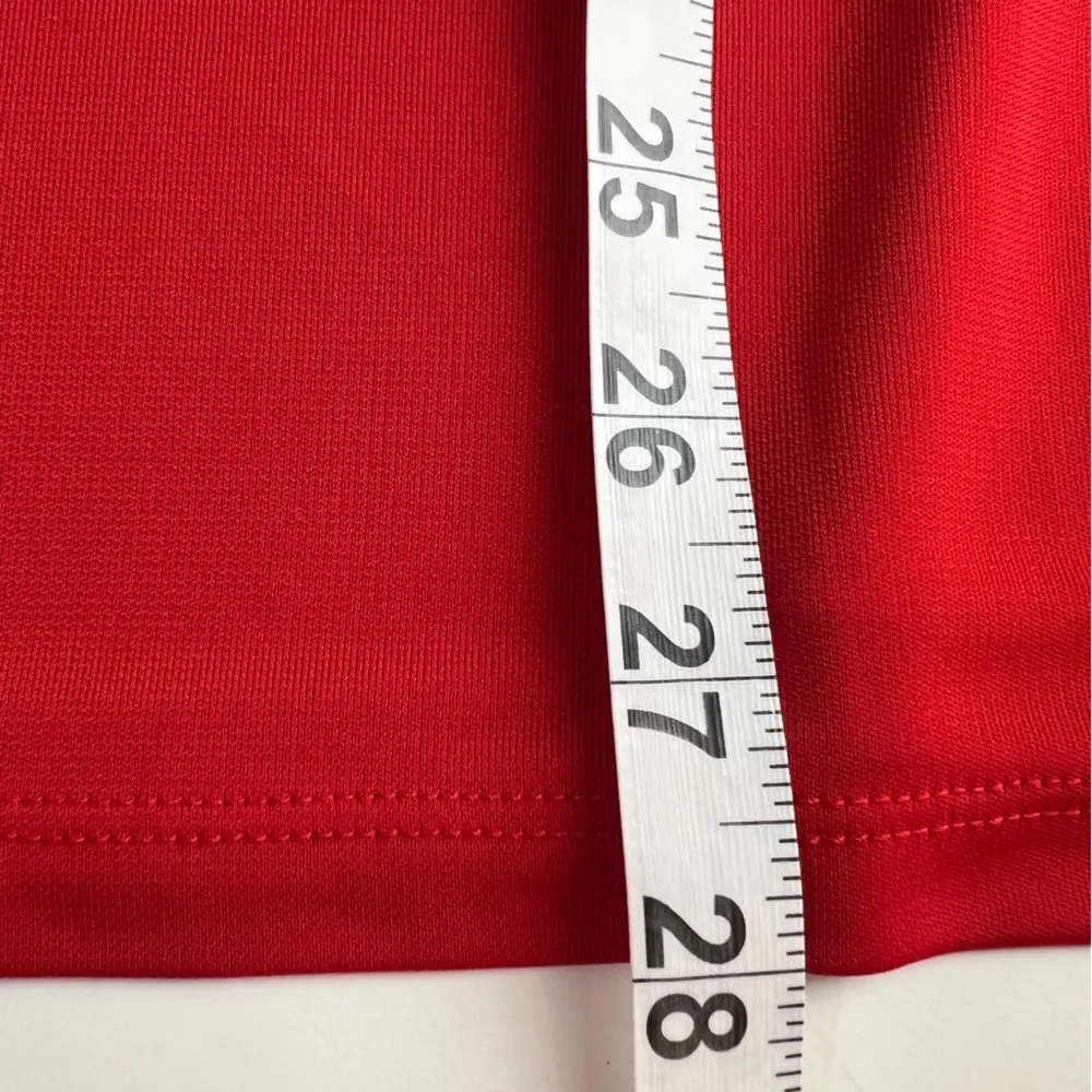 ANN TAYLOR Sleeveless Blouse Draped Front Top Red Flowy Size Large - Image 6