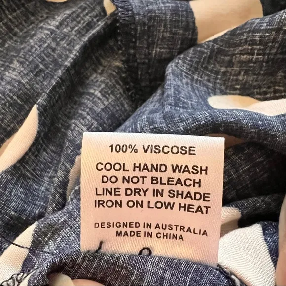 KIVARI Penelope Babydoll Mini Dress‎ Navy Polkadot Mini Size 6 Blue - Image 11