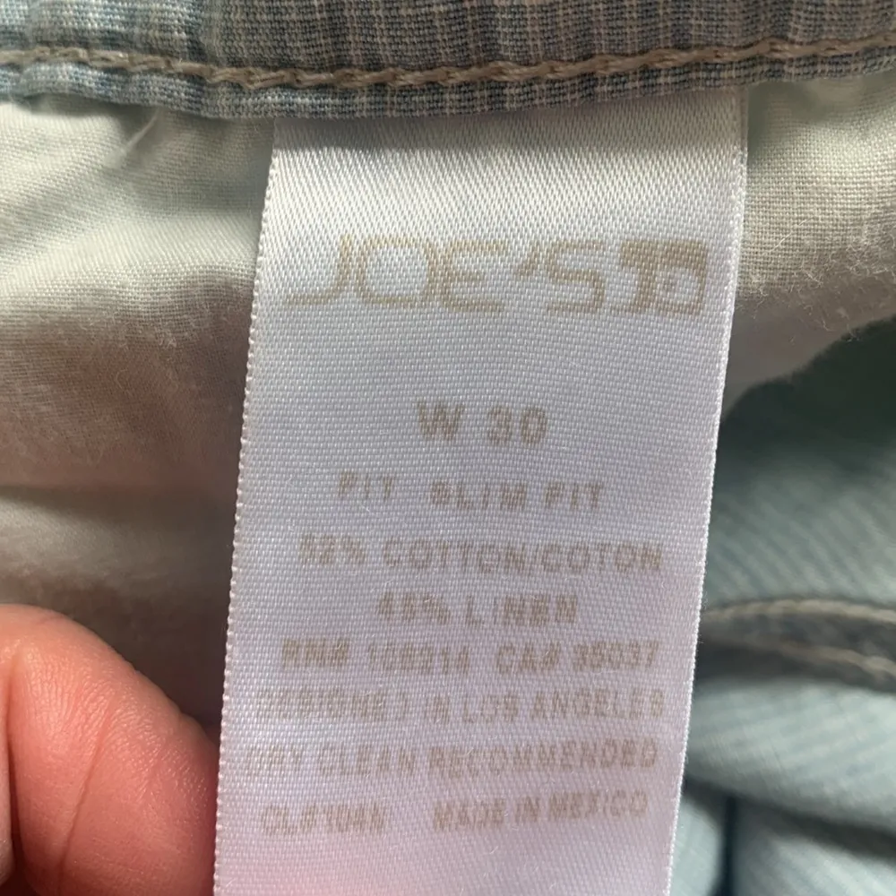 Joe’s Jeans Weekender Slim Fit Linen Sky Blue Pants Sz 30 NWT - Image 13