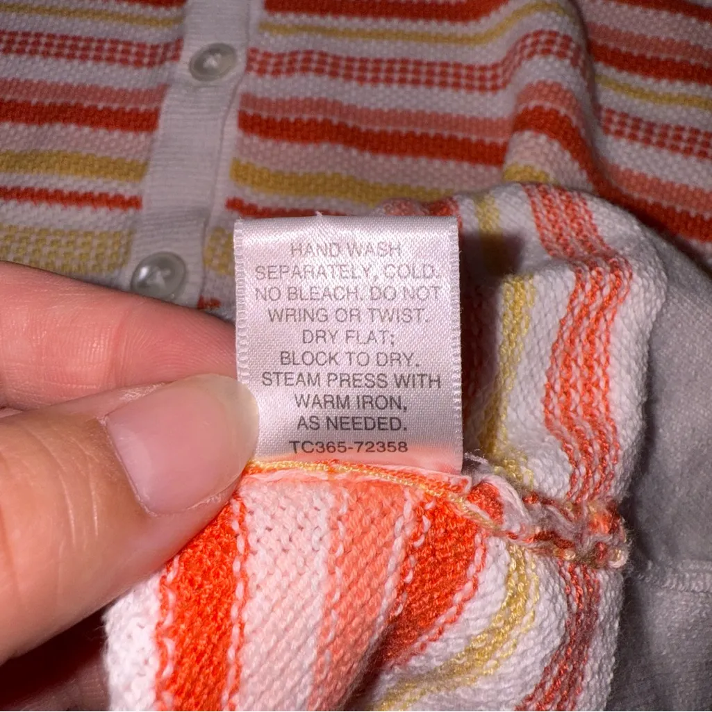 Pendelton Button Down Striped Cardigan Size Medium - Image 8