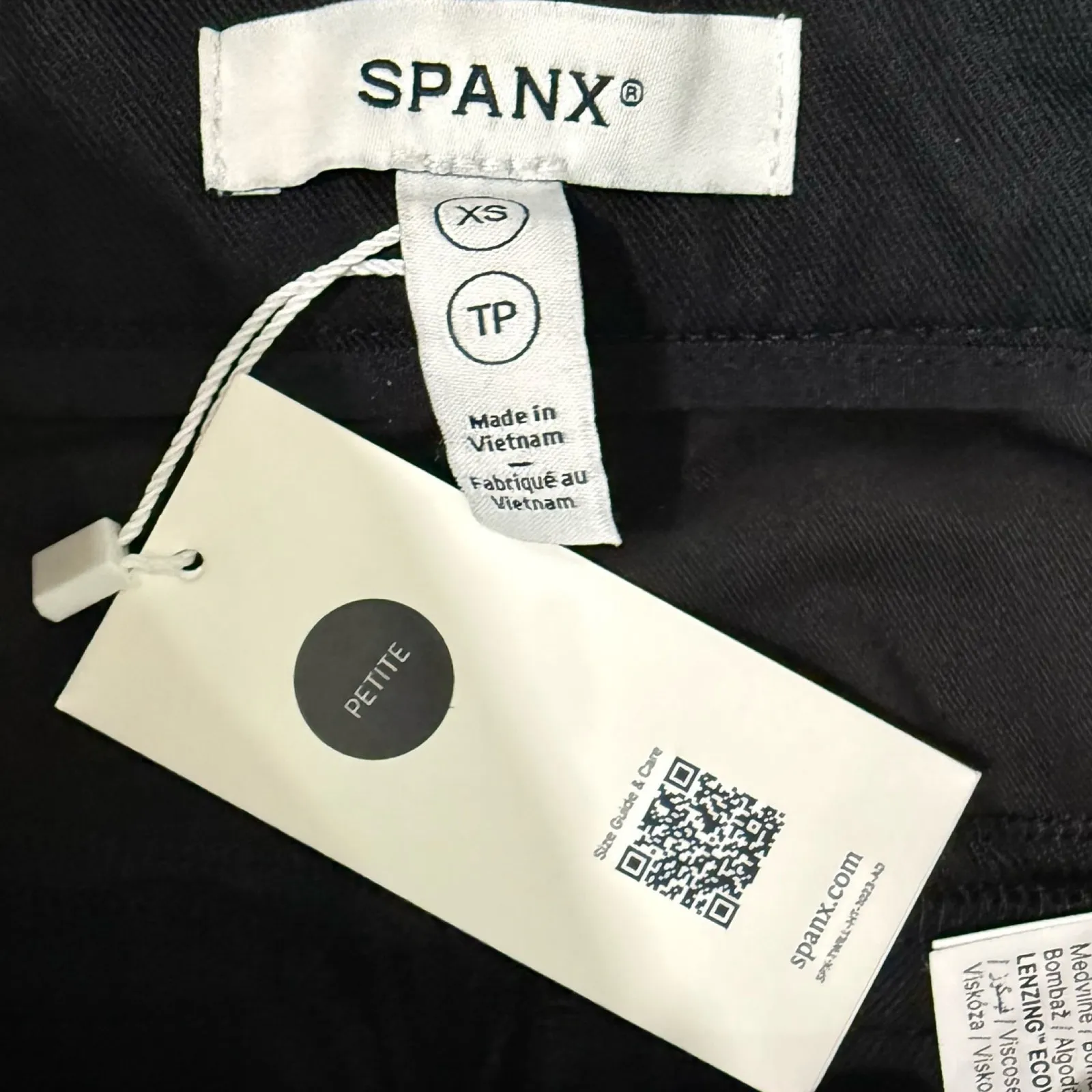 Spanx Black Stretch Belt Loops Twill Slim Straight Pants size XS Petite NEW Tags - Image 5