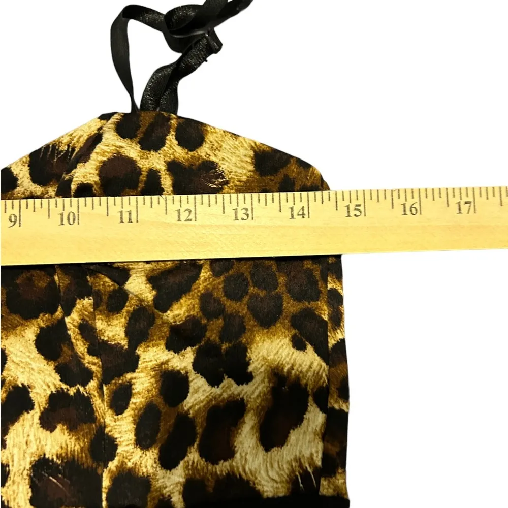 Stiletto Leopard Print Bodycon Dress Size Medium - Image 5