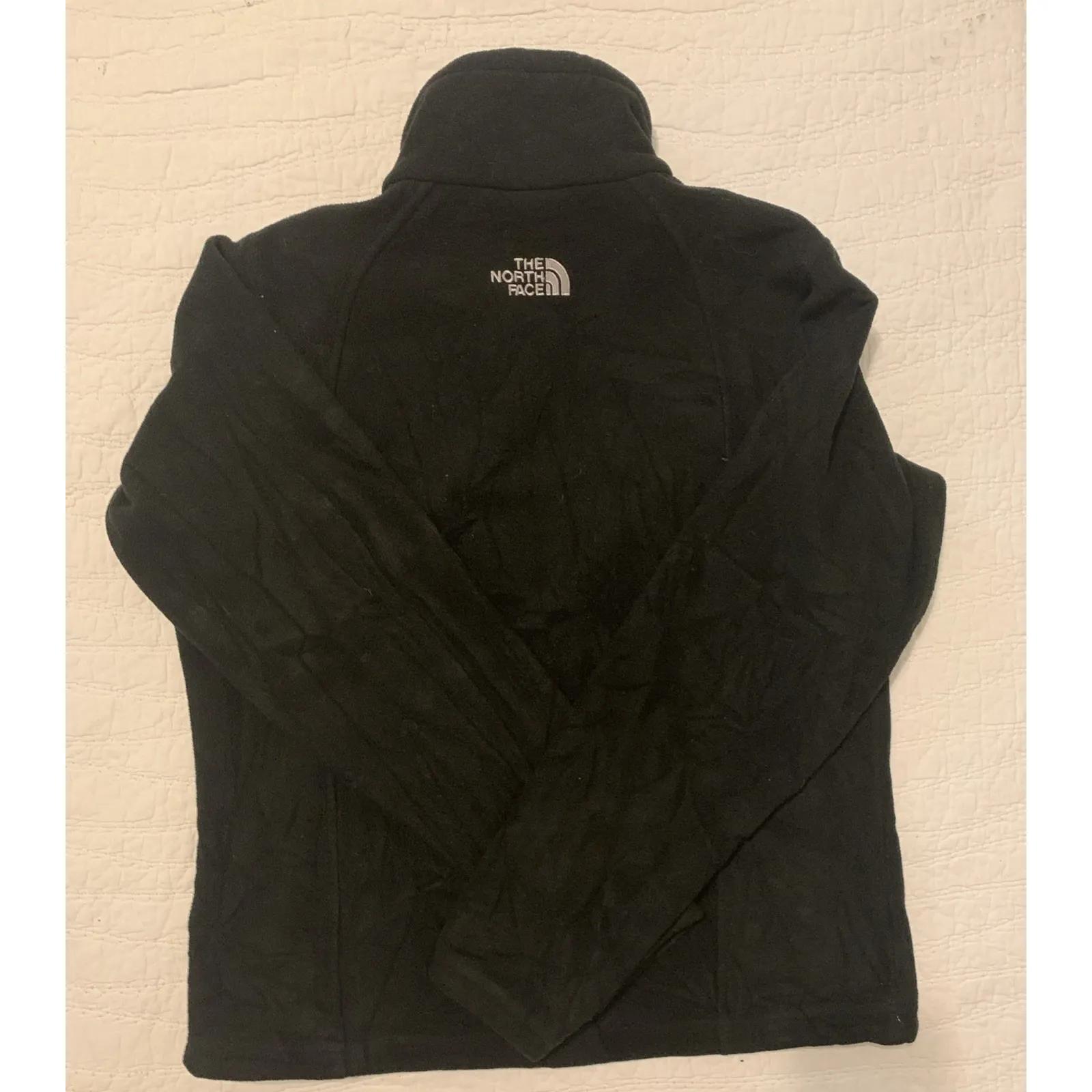 North Face Jacket Women Medium Black Fleece Zip Coat Lightweight Outdoors Ladies - Image 2