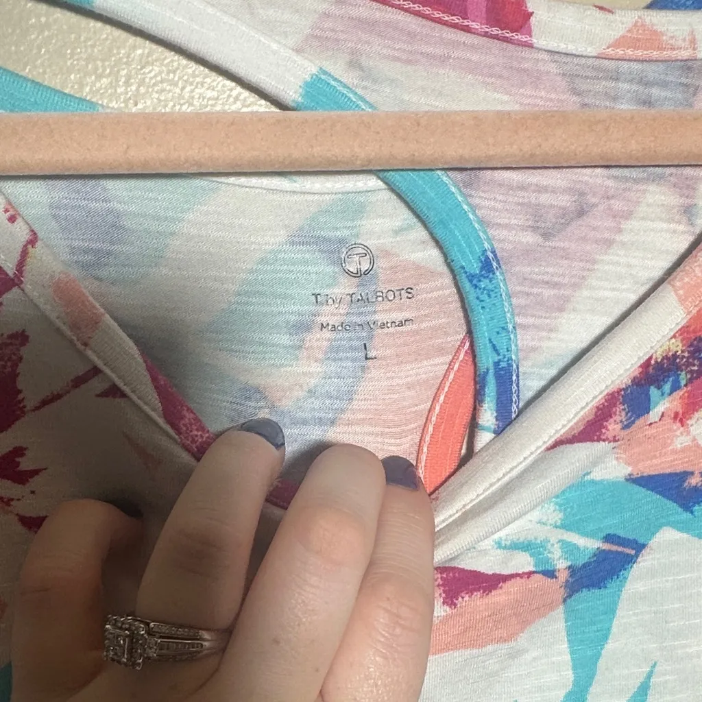 T by Talbots Cross Back‎ Cozy Crush Top | Large - Image 5