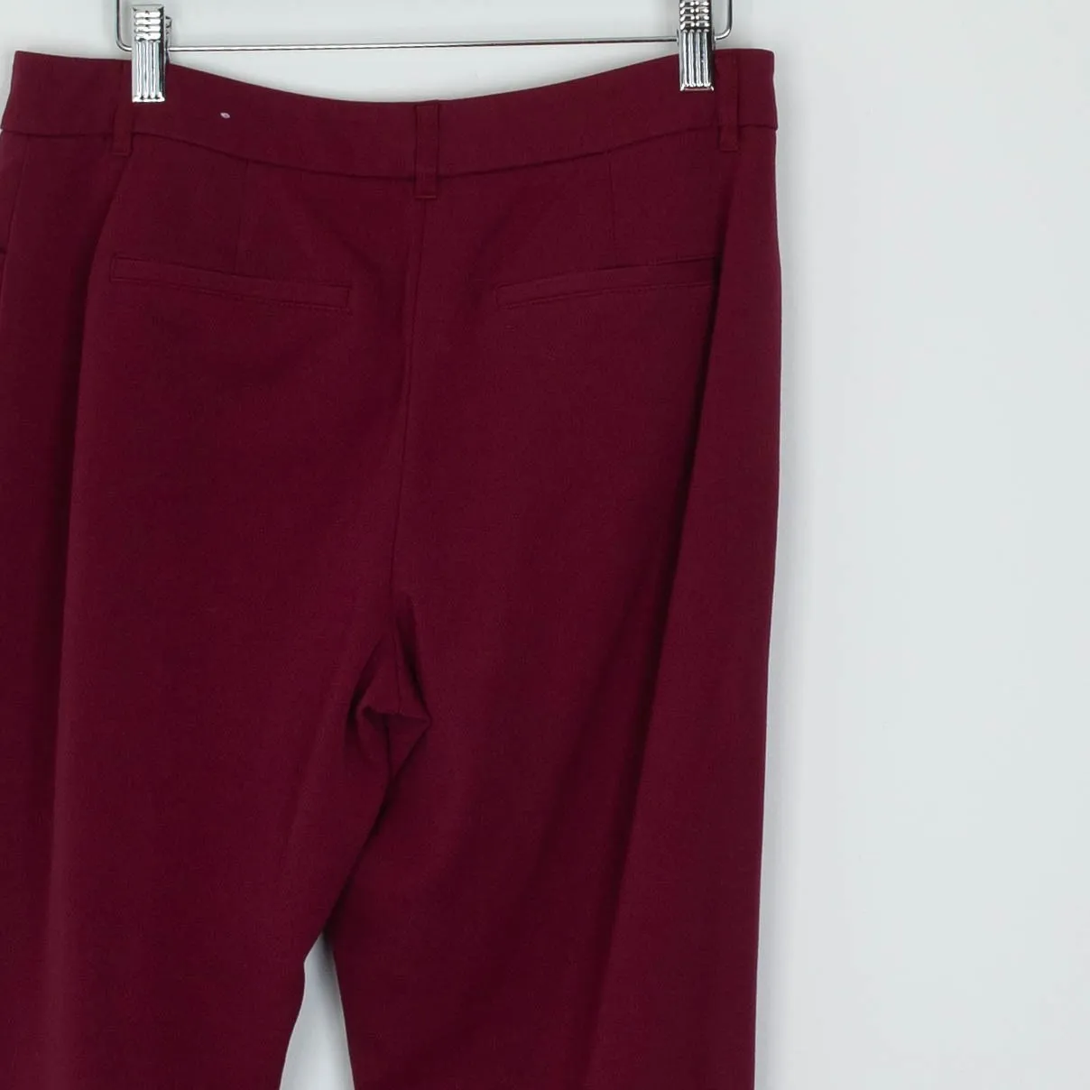 Maurices Womens Straight Leg Career Dress Pants Size 5/6 Red Corpcore Office - Image 6