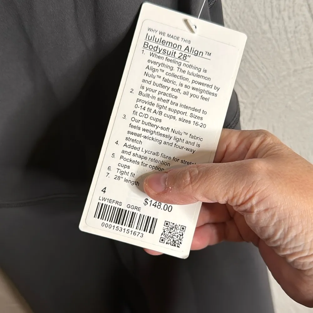 541. Lululemon Align Bodysuit 28” size 4 in graphite grey - Image 4