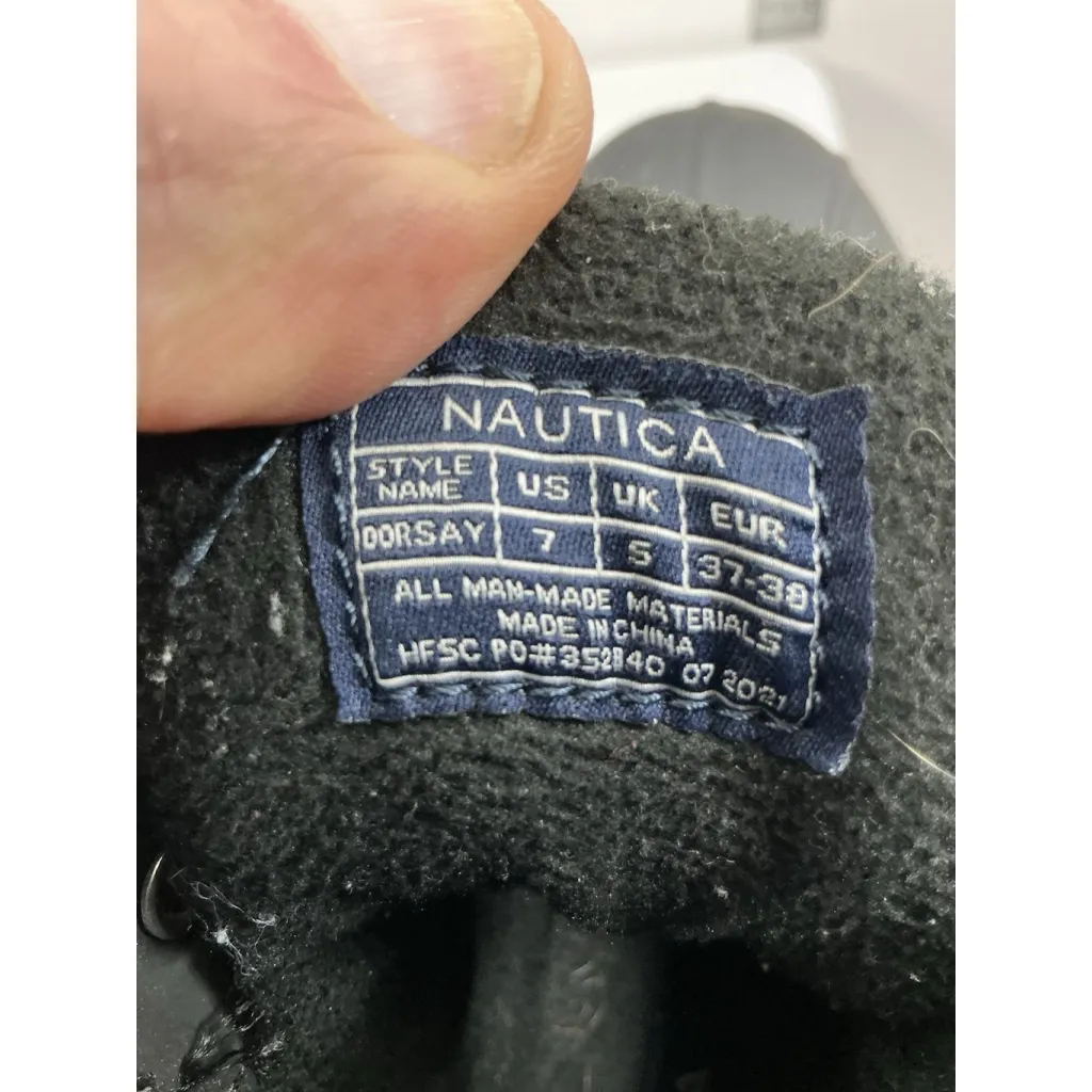 Womans Nautica Dorsay Quilted Ankle Duck boots 7 Black - Image 7