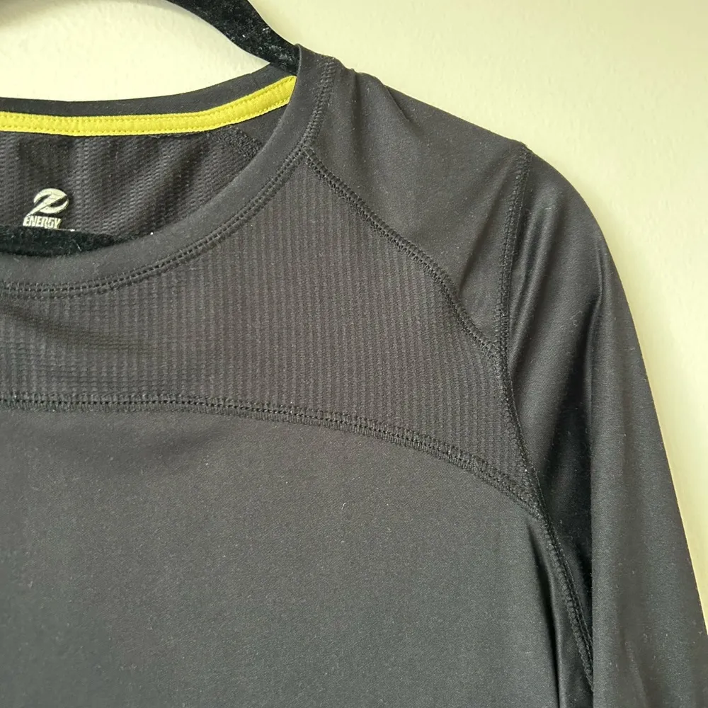 Energy Zone Women’s Large Black Mesh Athletic Shirt Gym Work Out Ski Long Sleeve - Image 3