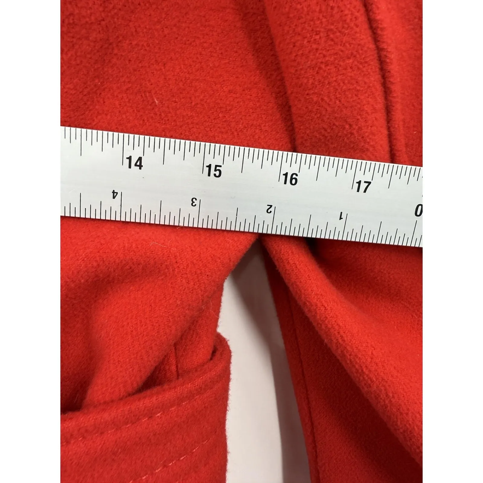 BCBGMAXAZRIA Coat Womens Small Red Belted Double Breasted Peacoat Jacket - Image 9