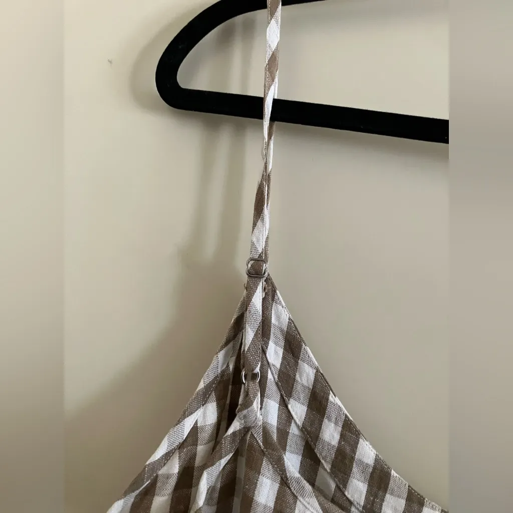 ALI GOLDEN JUMPER WITH PATCH POCKETS KHAKI GINGHAM Brown Size L - Image 13