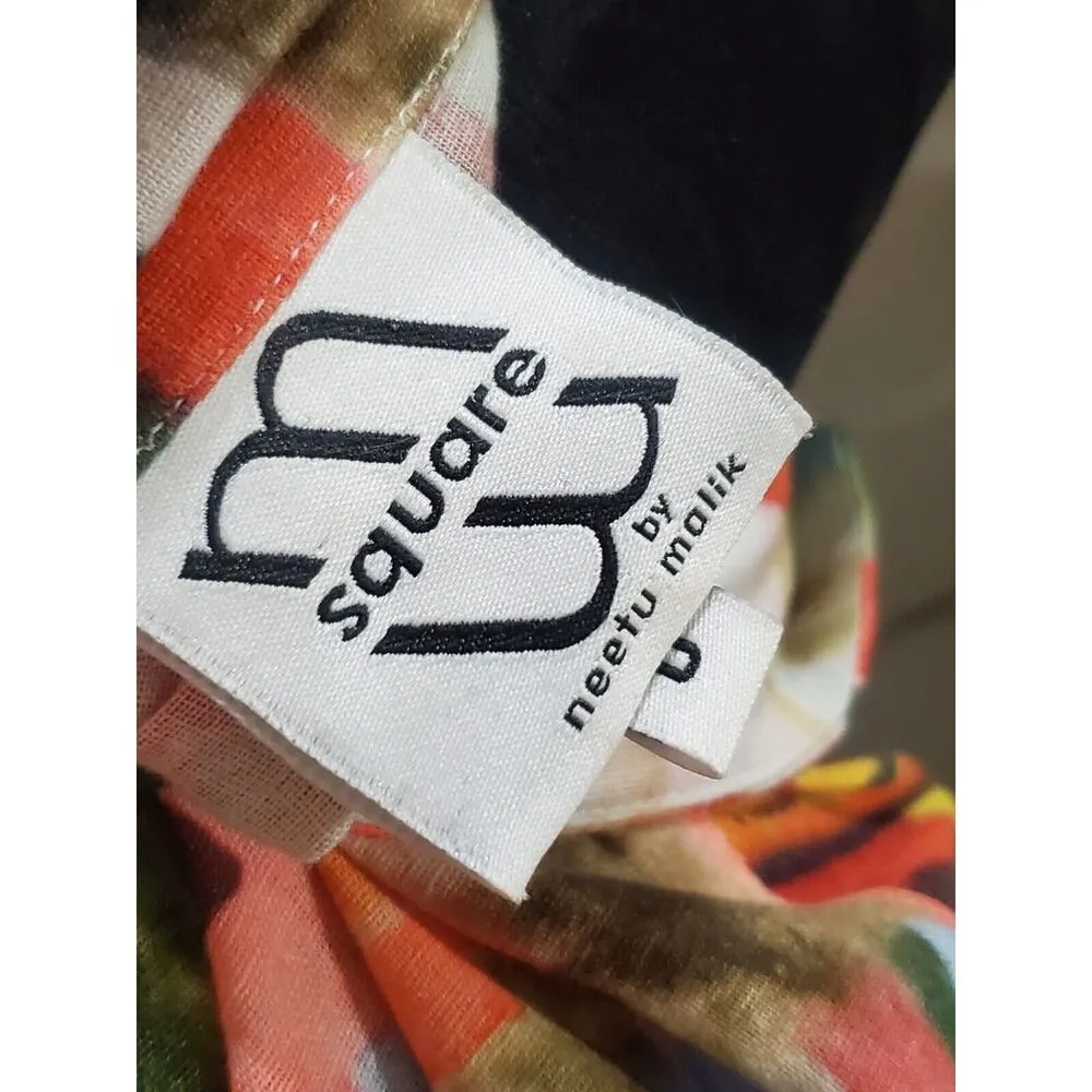 M Square Women's Multicolor Cotton Collared Long Sleeve Button Down Shirt Size 0 - Image 9