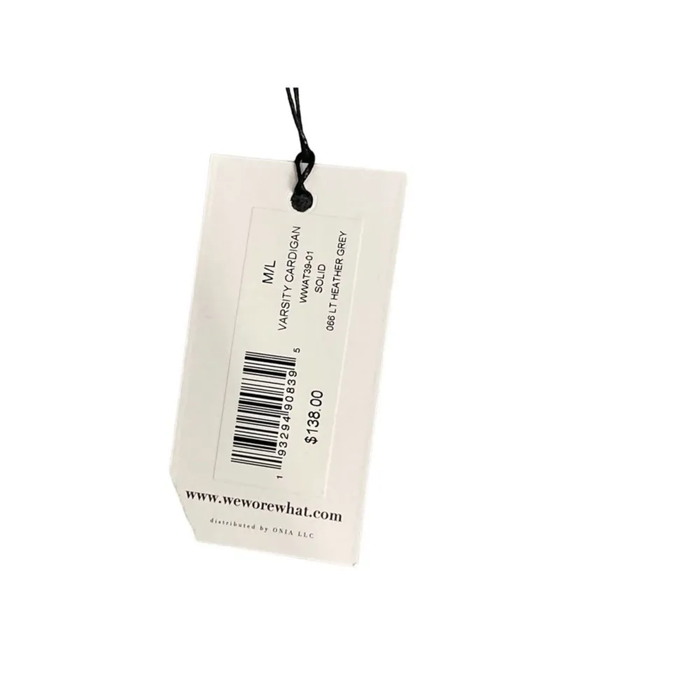 NEW WeWoreWhat Women's Size Large Gray Varsity Cardigan Sweater - Image 8