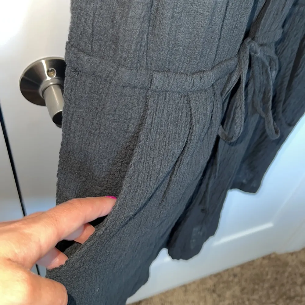 Irving Crinkled Cotton Pocketed Romper - Image 5