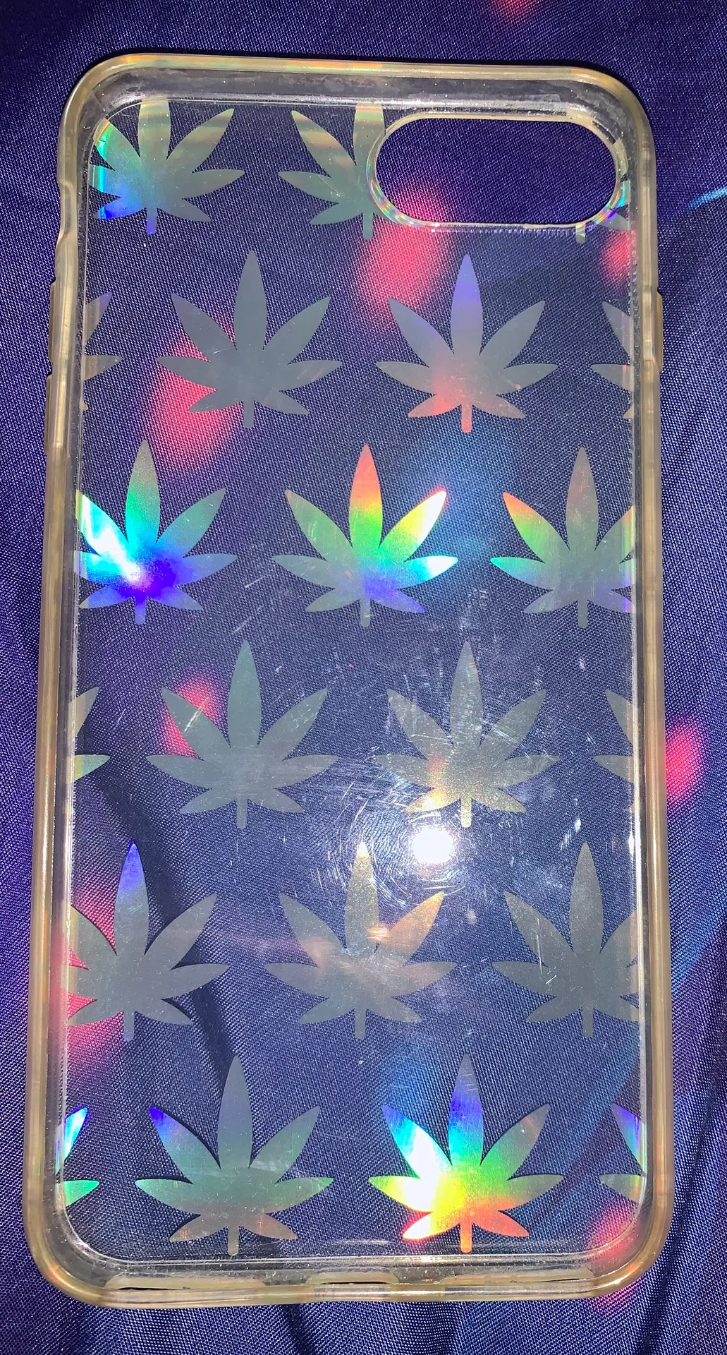 Holo Marijuana Leaf iPhone 8 Plus Case Multiple - Image 2