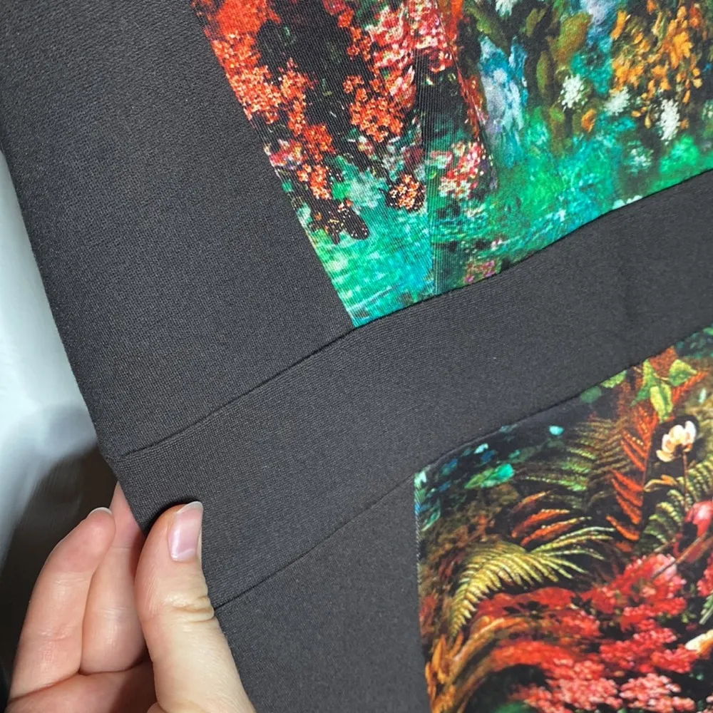 Teri Jon by Rickie Freeman scuba flutter floral midi dress size 10 - Image 6