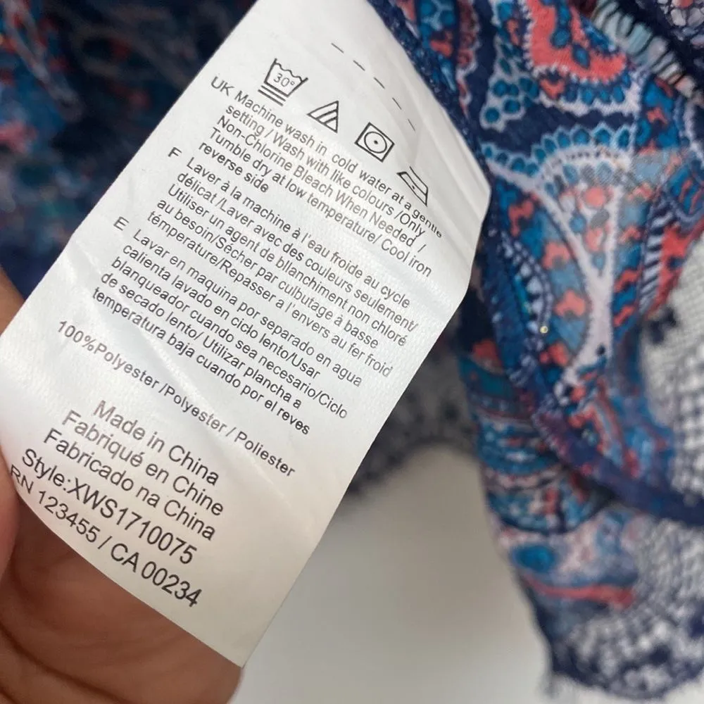 Highline Collective Women’s Small Petite Paisley See Through Light Weight Blouse - Image 7