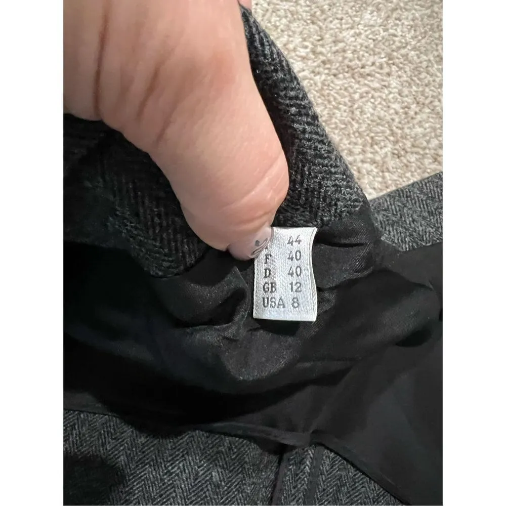 Narciso Rodriguez Italy Black/Grey Wool blend Blazer Jacket size 8 Black - Image 4