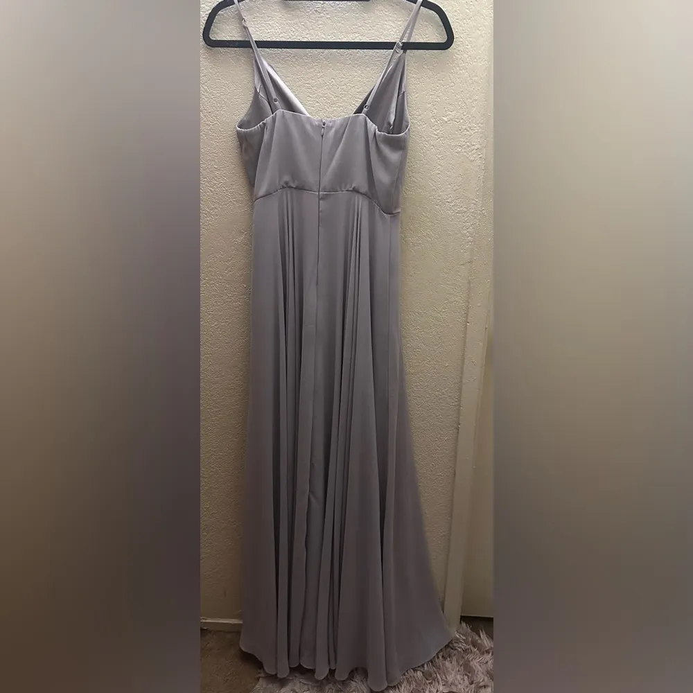 Lulu Gray Dress Gown Formal Wear Bridesmaid Prom S - Image 2