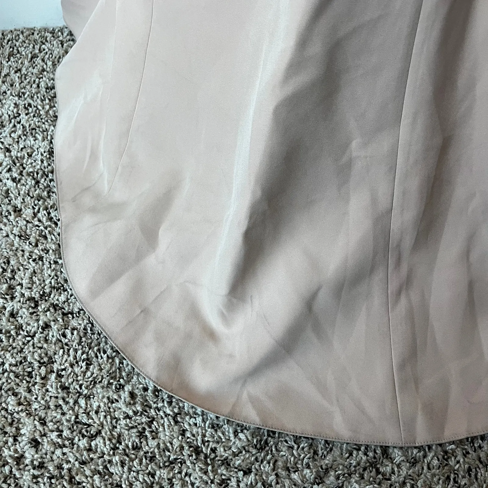 NEW Alexander Daymor Gown Tan Embellished Bateau‎ Trumpet Maxi Dress Size 10 - Image 9