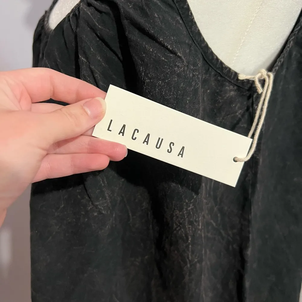 Lacausa Reina Mini Black Tiered sleeveless Dress - Image 10