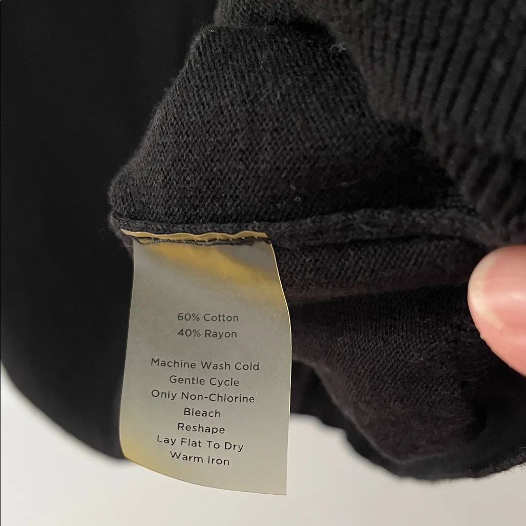 Talbots Classic Black Button-Up Cardigan - Image 3