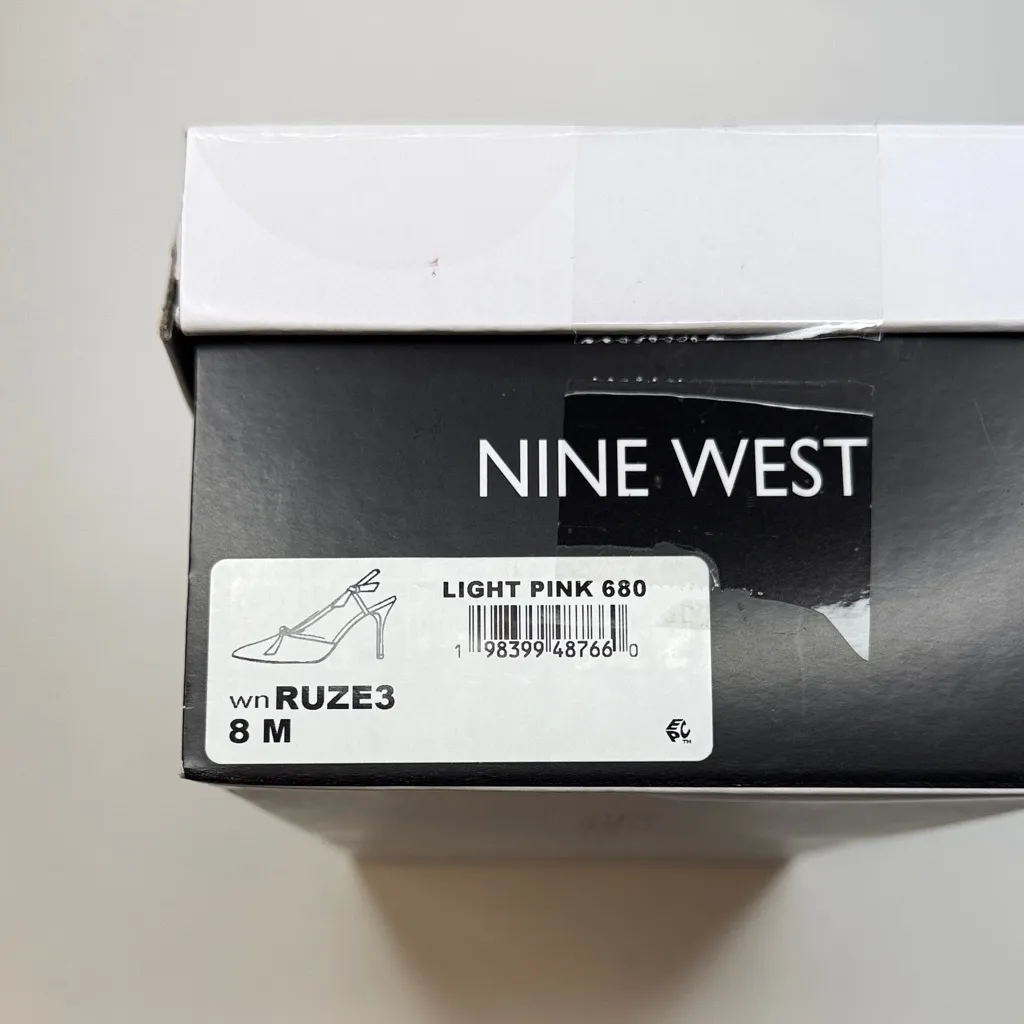 Nine West Women's Ruze Stiletto Heel Dress Slingback Pumps- Size 8- Light Pink - Image 3