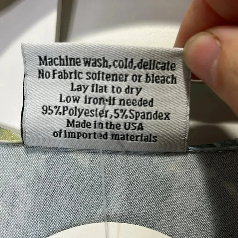 Rare NWT boutique dress rainforest print dress ruffle sleeves ruffle hem layered Blue Size XS - Image 9