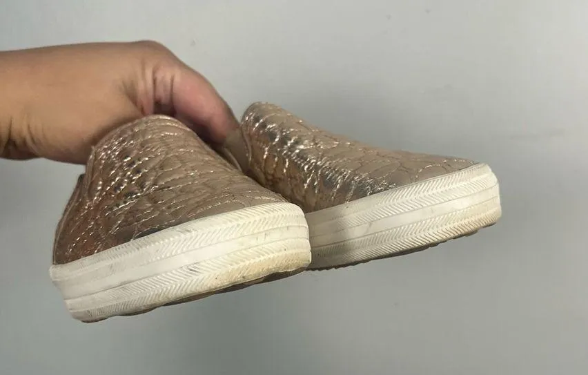 Kate Spade x Keds new york Women's Double Decker Quilted Loafers Champagne Sz 7 - Image 8